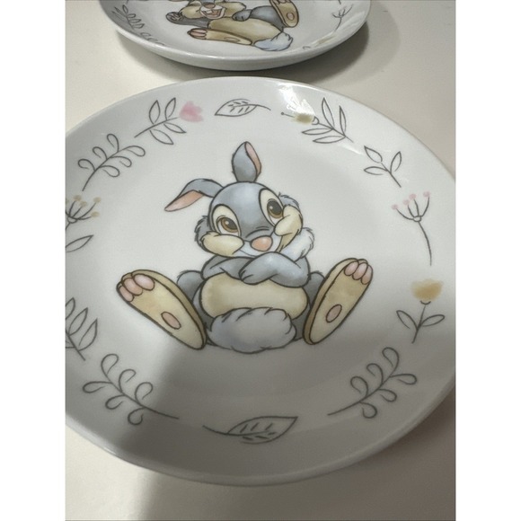 Set of 2 Assorted Bambi's Thumper 6" Porcelain Appetizer Snack Plates by Zrike‎ - Picture 2 of 5